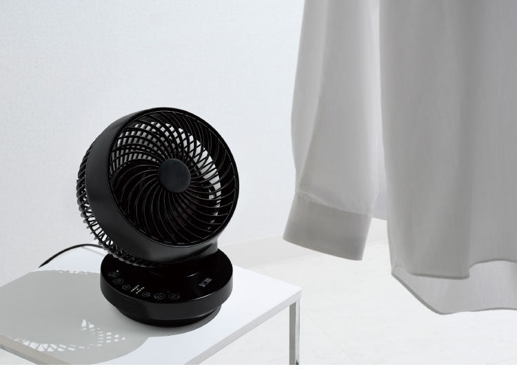 THREEUP 多機能3DスイングDCターボサーキュレーター360 DC 360度 左右60度 自動 18畳程度 ホワイト ブラック ガード分解 衣類乾燥モード メモリー 減灯機能 リモコン付き CF-T2493 サーキュレーター