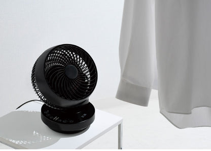 THREEUP 多機能3DスイングDCターボサーキュレーター360 DC 360度 左右60度 自動 18畳程度 ホワイト ブラック ガード分解 衣類乾燥モード メモリー 減灯機能 リモコン付き CF-T2493 サーキュレーター