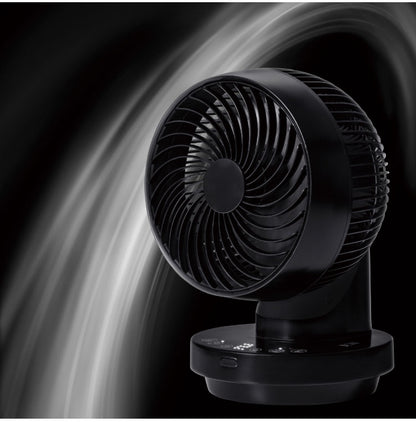 THREEUP 多機能3DスイングDCターボサーキュレーター360 DC 360度 左右60度 自動 18畳程度 ホワイト ブラック ガード分解 衣類乾燥モード メモリー 減灯機能 リモコン付き CF-T2493 サーキュレーター