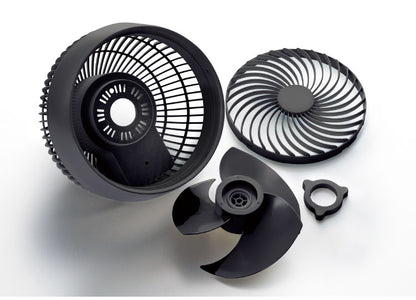 THREEUP 多機能3DスイングDCターボサーキュレーター360 DC 360度 左右60度 自動 18畳程度 ホワイト ブラック ガード分解 衣類乾燥モード メモリー 減灯機能 リモコン付き CF-T2493 サーキュレーター