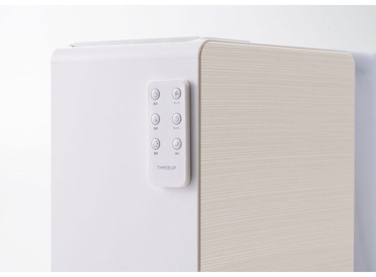 気化式 加湿器 5L 大容量 上部給水 リモコン付 グランリュクス CL-T2269 木目 抗菌 最大500ml/h 5.0L 14畳適応 静音 ハイブリッド式 スリーアップ THREEUP