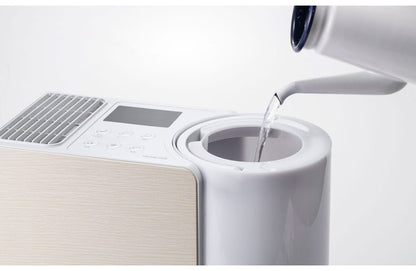 気化式 加湿器 5L 大容量 上部給水 リモコン付 グランリュクス CL-T2269 木目 抗菌 最大500ml/h 5.0L 14畳適応 静音 ハイブリッド式 スリーアップ THREEUP