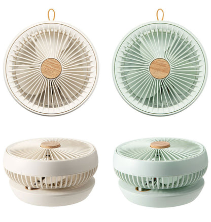 スリーアップ 充電式 木目調 デスクファン 壁掛け可 折りたためる 持ち運べる コードレス 卓上 静音 USB充電 コンパクト 小型 ミニファン デスクフォールディングファン DF-T2126 THREEUP