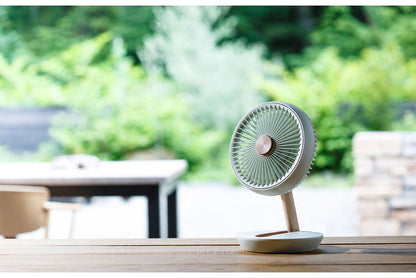スリーアップ 充電式 木目調 デスクファン 壁掛け可 折りたためる 持ち運べる コードレス 卓上 静音 USB充電 コンパクト 小型 ミニファン デスクフォールディングファン DF-T2126 THREEUP