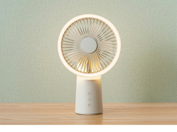 スリーアップ 充電式 LED ライト ファン 扇風機 ハンディファン バッテリー機能 モバイルバッテリー 充電器 表裏ライト アロマ可 小型 首振り コンパクト マルチポータブルファン THREEUP DF-T2233