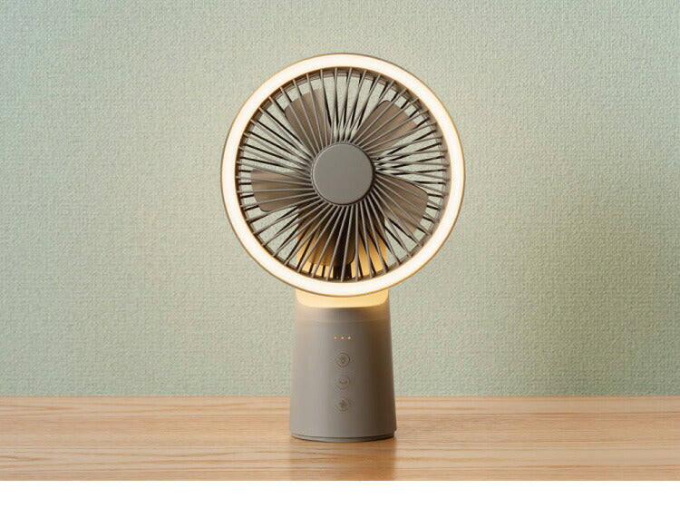 スリーアップ 充電式 LED ライト ファン 扇風機 ハンディファン バッテリー機能 モバイルバッテリー 充電器 表裏ライト アロマ可 小型 首振り コンパクト マルチポータブルファン THREEUP DF-T2233