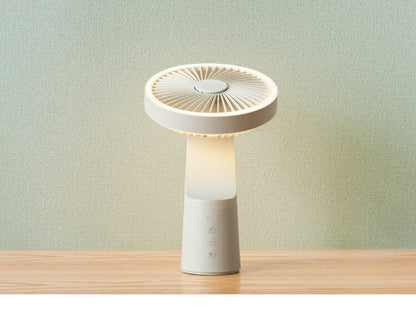 スリーアップ 充電式 LED ライト ファン 扇風機 ハンディファン バッテリー機能 モバイルバッテリー 充電器 表裏ライト アロマ可 小型 首振り コンパクト マルチポータブルファン THREEUP DF-T2233
