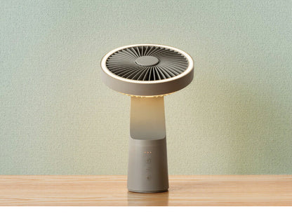 スリーアップ 充電式 LED ライト ファン 扇風機 ハンディファン バッテリー機能 モバイルバッテリー 充電器 表裏ライト アロマ可 小型 首振り コンパクト マルチポータブルファン THREEUP DF-T2233