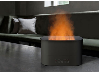 LED 偽炎 ハイブリッド加湿器 ルミナ 2.2L HB-T2272 炎 上部給水 加湿器 LEDライト アロマ対応可 抗菌 超音波 ヒーター ハイブリッド式 スリーアップ THREEUP