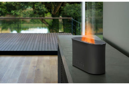 LED 偽炎 ハイブリッド加湿器 ルミナ 2.2L HB-T2272 炎 上部給水 加湿器 LEDライト アロマ対応可 抗菌 超音波 ヒーター ハイブリッド式 スリーアップ THREEUP