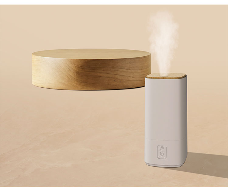 上部給水加湿機 ウッドモイスト 2L 最大6畳 超音波式 3段階 静音 コンパクト スリム 水位感知センサー 北欧風 おしゃれ ギフト プレゼント THREEUP スリーアップ HF-T2580