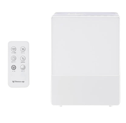 ハイブリッド加湿器 スクエアミスト 5.2L HFT-1725WH スリーアップ 超音波 スチーム ハイブリッド式 湿度コントロール機能付 リモコン付 オフタイマー 加湿器(代引不可)