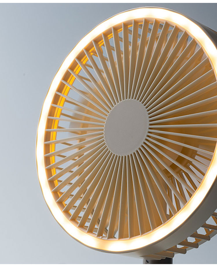 充電式 LED マルチフォールディングファン 扇風機 折りたたみ LEDライト 伸縮自在 USB充電 コードレス 自動首振り 左右 ライト タッチパネル操作 伸縮式 送風機 スリーアップ THREEUP LF-T2504