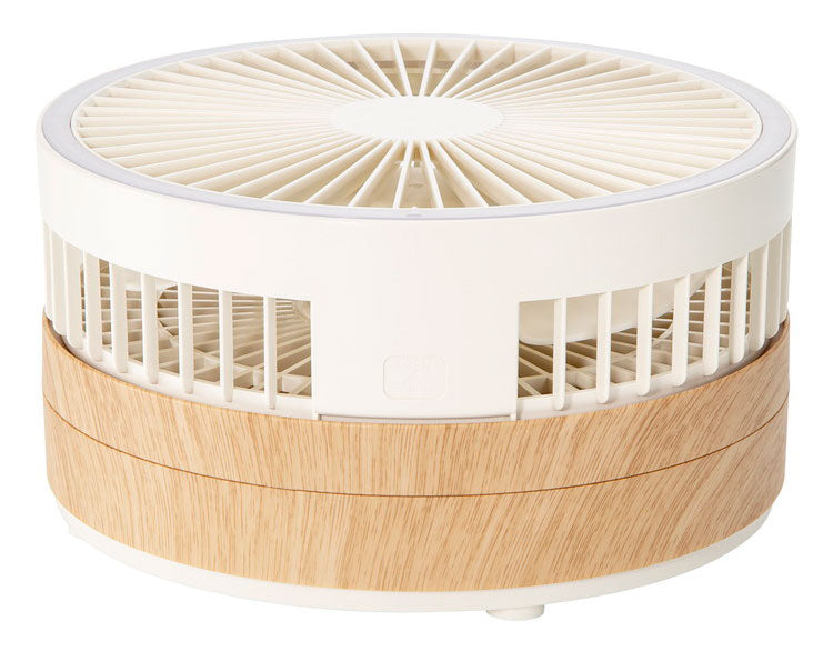 充電式 LED マルチフォールディングファン 扇風機 折りたたみ LEDライト 伸縮自在 USB充電 コードレス 自動首振り 左右 ライト タッチパネル操作 伸縮式 送風機 スリーアップ THREEUP LF-T2504