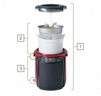 タイガー魔法瓶 家庭用 精米機 5合 RSF-A100 R レッド タイガー 自宅用 コンパクト 小型 無洗米機能つき お米