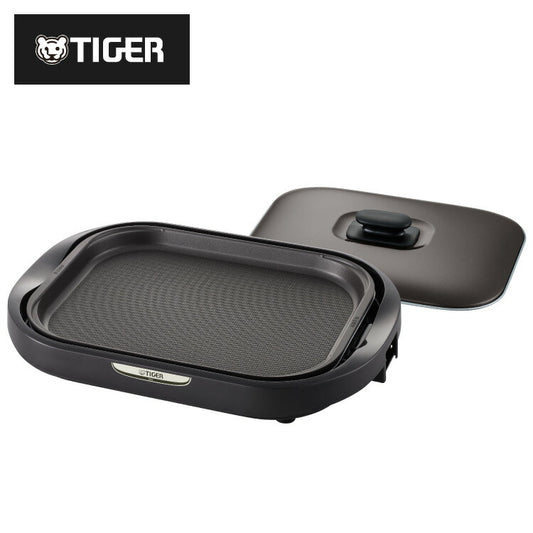 タイガー魔法瓶 ホットプレート CRC-B102T プレート1枚タイプ ブラウン プレート1枚 タイガー 焼肉 鉄板焼き 丸洗い 水洗い 取り外し可 3mロングコード 金属ヘラ付 スクエアタイプ キッチン 家電