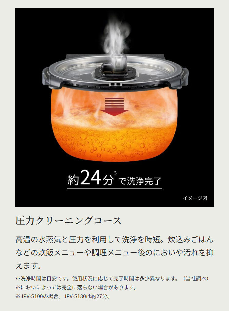 タイガー 炊飯器 5.5合 圧力IHジャー炊飯器 炊飯ジャー 炊きたて コンパクト 一人暮らし 新生活 キッチン家電 JPV-S100 オフブラック オフホワイト 圧力 ごはん 炊飯 お米 IH TIGER