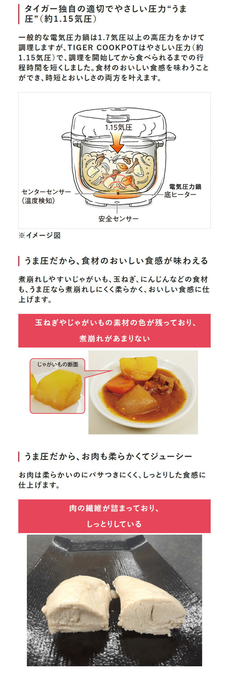 タイガー COOKPOT クックポット 1台11役 うま圧 電気圧力鍋 電気調理鍋 容量 2.5L 炊飯容量 6合 マットブラック COK-B400KM