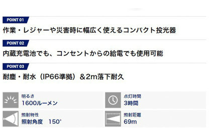 ジェントス ワークライト ガンツ GZ-310 GENTOS 投光器 作業灯