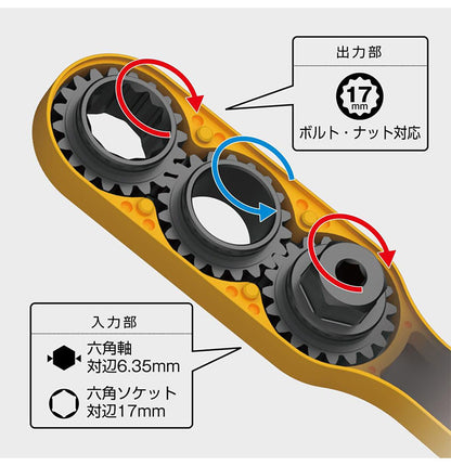 アネックス オフセットアダプター17mm ソケットセット AOA-17S1 アネックスツール ANEX 電動ドライバー用アタッチメント工具