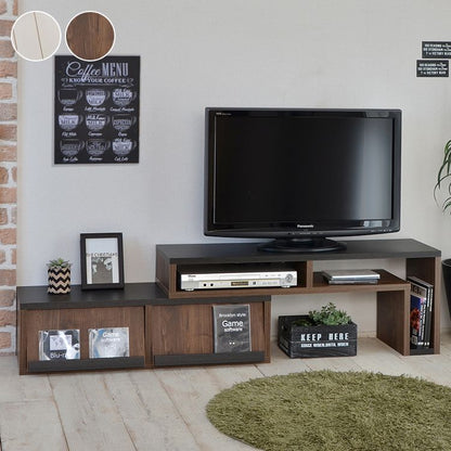 日本製 伸縮性 テレビ台 カリーナ テレビ台 テレビボード TV台 TVボード 伸縮テレビ台 木製 ローボード 伸縮 フラップ扉 32インチ AVボード 伸縮式テレビ台 テレビラック フラップ扉 国産(代引不可)