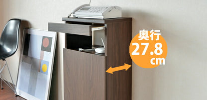 日本製 電話台 ファックス台 FAX台 ルーター ルーター収納 Wifiルーター プリンター 収納 収納棚 でんわ台 リビング収納 幅40cm ラック 固定電話 シンプル キャビネット 国産 (代引不可)
