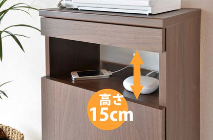 日本製 電話台 ファックス台 FAX台 ルーター ルーター収納 Wifiルーター プリンター 収納 収納棚 でんわ台 リビング収納 幅40cm ラック 固定電話 シンプル キャビネット 国産 (代引不可)