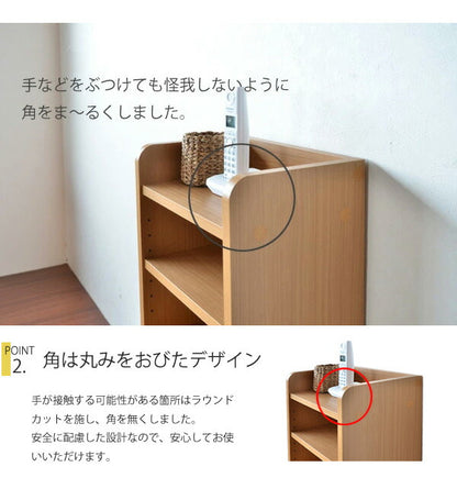 日本製 ルガール30 ルーター収納 wifi収納 すきま収納 スマートフォン 幅32.4 隙間収納 電話台 おしゃれ スリム 北欧 ヴィンテージ 国産(代引不可)