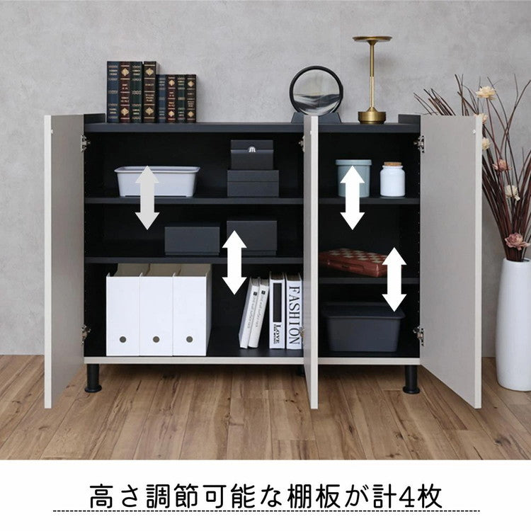 北欧 扉付き キャビネット 幅約105cm 収納棚 日本製 おしゃれ スリム リビング収納 リビング 扉 扉付き ルーター収納 棚 収納 収納家具 幅約105cm DIY 木製(代引不可)