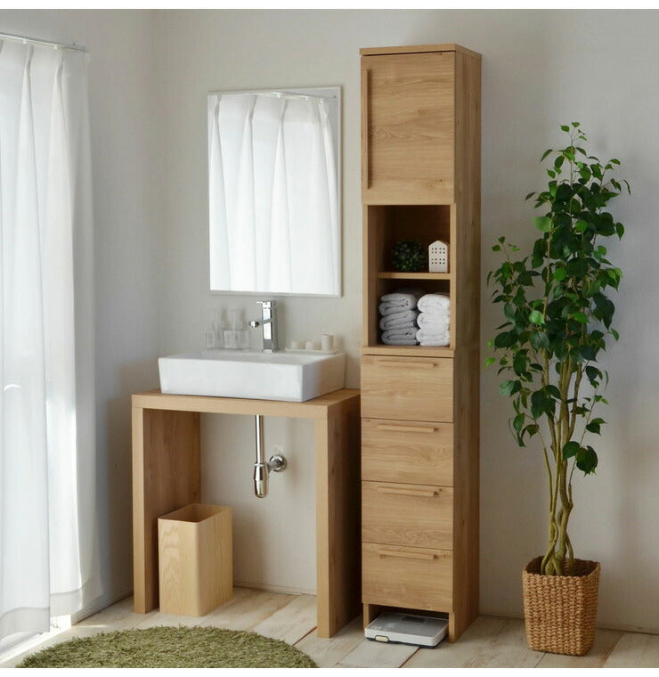 たっぷり収納 ランドリーラック 幅30cm 日本製 サニタリー 洗面所 ヘルスメーター収納 sa1830th オープンラック ランドリー(代引不可)