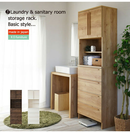 日本製 ランドリー収納 幅60cm ランドリーラック 洗面所 サニタリーラック サニタリー収納 洗濯機ラックsa1860th(代引不可)