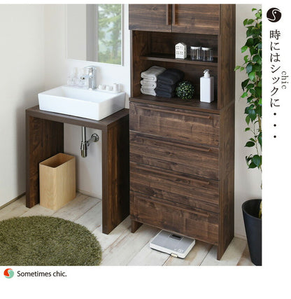 日本製 ランドリー収納 幅60cm ランドリーラック 洗面所 サニタリーラック サニタリー収納 洗濯機ラックsa1860th(代引不可)