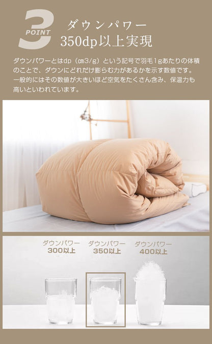 羽毛布団 シングル 増量1kg ダウン85% 350dp以上 3D立体キルト 抗菌 防臭 シルバーダック おしゃれ 冬 暖かい あったか 新生活 掛け布団 収納袋 羽毛掛け布団 掛布団 羽毛ふとん 羽毛 布団 羽毛掛け布団