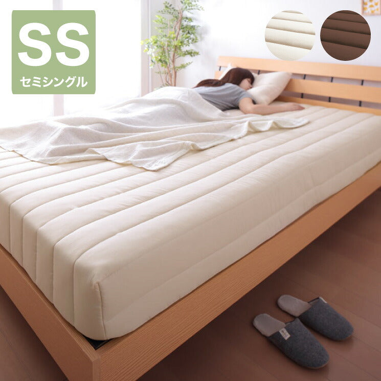 マットレスカバー 中綿入りでふわふわ パッド一体型マットレスカバー セミシングル ボックスシーツ BOXシーツ 脚付きマットレス