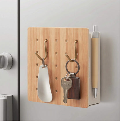 ハルペギー ナチ PGH150 ナチュラル 壁面収納 マグネット式 工具不要 便利 キングジム