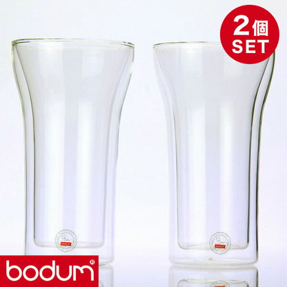 bodum ボダム ダブルウォールグラス 0.4L 2個セット ASSAM DWG 4547-10
