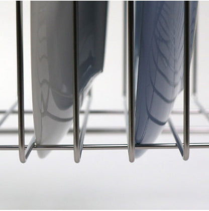 日本製 燕三条 斜めに水が流れる 水切りラック 縦置き・横置き 両対応 箸立て グラスホルダー付き 水切りかご 水切りバスケット ステンレス製 国産 シンクサイド 水切りかご(代引不可)