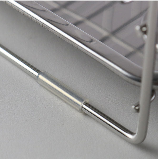 日本製 燕三条 斜めに水が流れる 水切りラック 縦置き・横置き 両対応 箸立て グラスホルダー付き 水切りかご 水切りバスケット ステンレス製 国産 シンクサイド 水切りかご(代引不可)