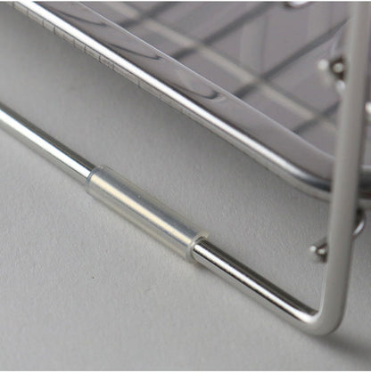 日本製 燕三条 斜めに水が流れる 水切りラック 縦置き・横置き 両対応 箸立て グラスホルダー付き 水切りかご 水切りバスケット ステンレス製 国産 シンクサイド 水切りかご(代引不可)