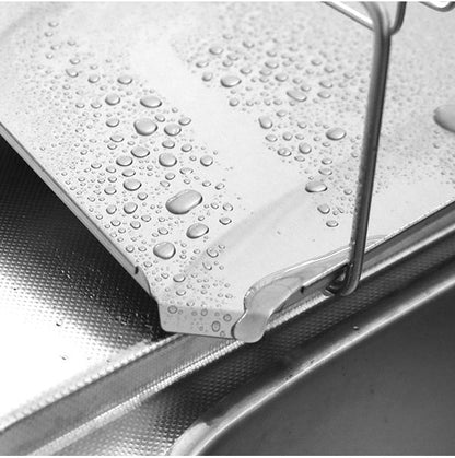 日本製 燕三条 斜めに水が流れる 水切りラック 縦置き・横置き 両対応 箸立て グラスホルダー付き 水切りかご 水切りバスケット ステンレス製 国産 シンクサイド 水切りかご(代引不可)