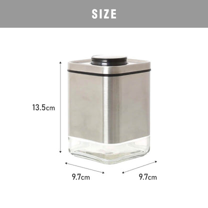 ダルトン 角型 保存容器 Sサイズ 550ml スタッキングOK ワンタッチロック キューブジャー ウィズ プレス リッド ステンレス ガラス 保存容器 キャニスター おしゃれ(代引不可)