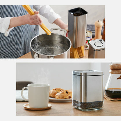 ダルトン 角型 保存容器 Mサイズ 950ml スタッキングOK ワンタッチロック キューブジャー ウィズ プレス リッド ステンレス ガラス 保存容器 キャニスター おしゃれ(代引不可)