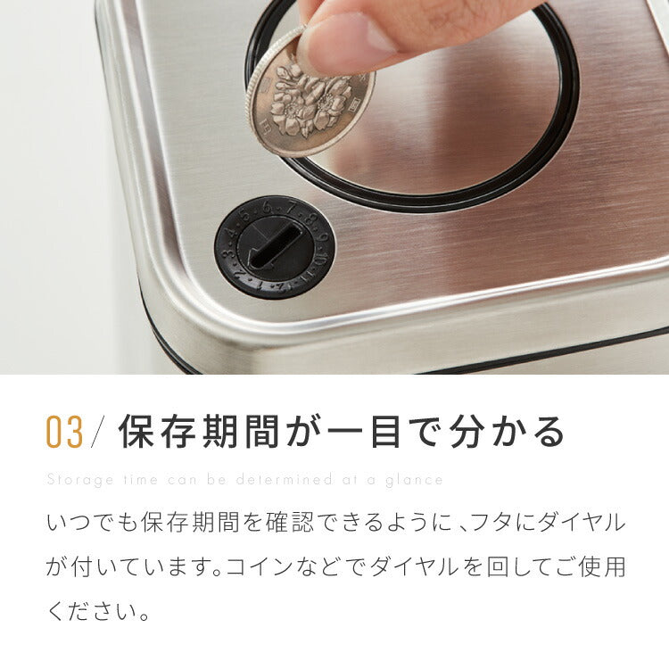 ダルトン 角型 保存容器 Mサイズ 950ml スタッキングOK ワンタッチロック キューブジャー ウィズ プレス リッド ステンレス ガラス 保存容器 キャニスター おしゃれ(代引不可)