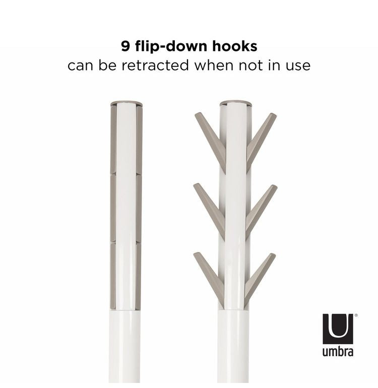 Umbra フラッパー コートフック ニッケル×ホワイト 2320361660(代引不可)