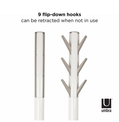 Umbra フラッパー コートフック ニッケル×ホワイト 2320361660(代引不可)