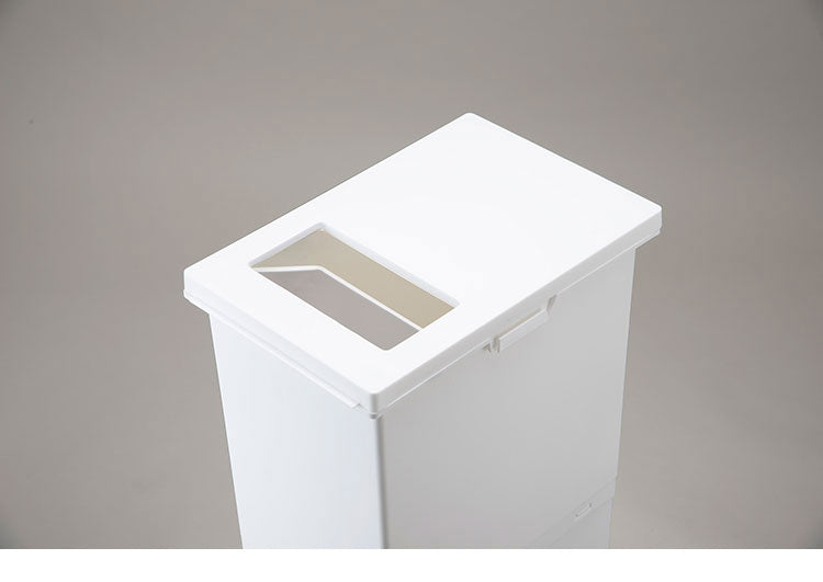 新輝合成株式会社 ユニード 分別スリム2段 55SWH ゴミ箱 コンパクト おしゃれ 55L ホワイト(代引不可)