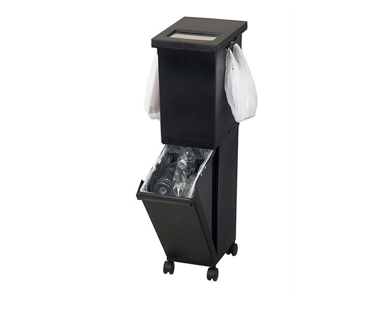 新輝合成株式会社 ユニード 分別スリム2段 36SBK ゴミ箱 コンパクト おしゃれ 36L ブラック(代引不可)