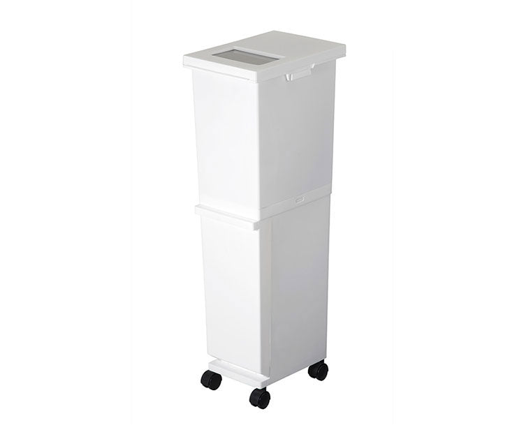 新輝合成株式会社 ユニード 分別スリム2段 36SWH ゴミ箱 コンパクト おしゃれ 36L ホワイト(代引不可)