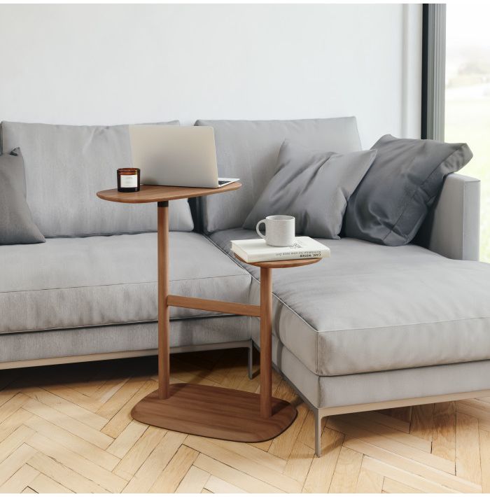 Umbra スウィボ サイドテーブル ウォルナット 210137591055 アンブラ テーブル デスク おしゃれ 木製 丸テーブル 北欧 デザイン かわいい インテリア 木目 丸 リビング ソファー ソファテーブル(代引不可)