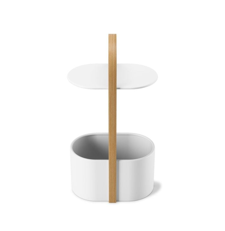 Umbra ハブ ストレージテーブル ホワイト×ナチュラル 幅240×奥行350×高さ680mm ホワイト/ナチュラル 21013760668(代引不可)
